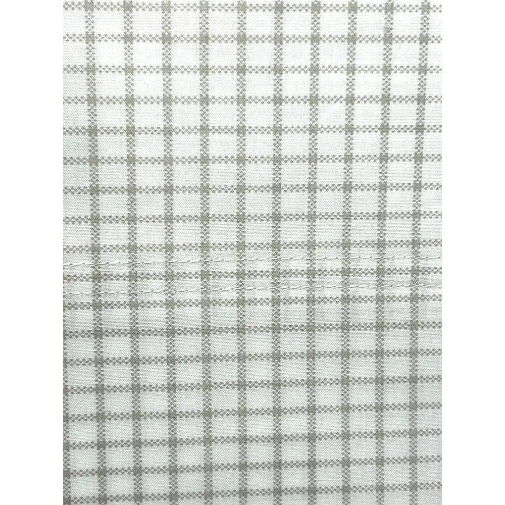 Ralph Lauren Grey SLOANE CHECK Standard Pillowcases Antimicrobial Cotton Percale